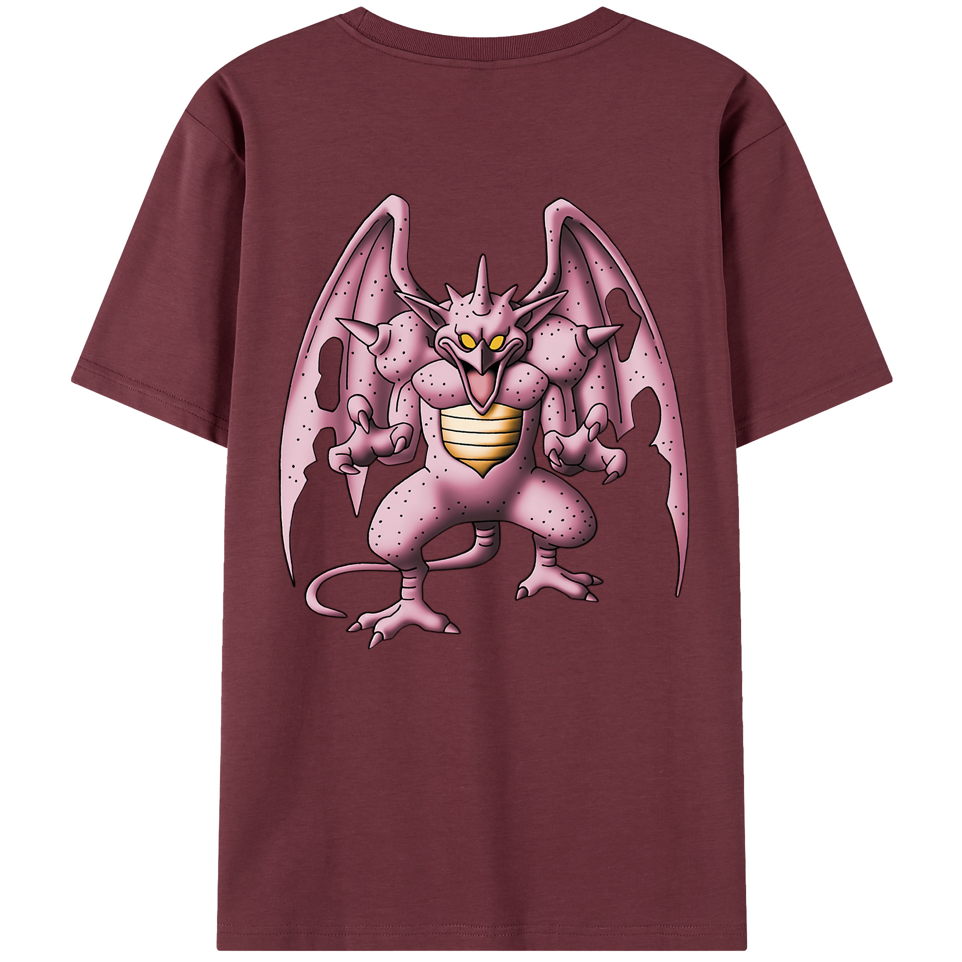 （画像用） ドラゴンクエスト Doragon Kuesuto Dragon Quest 綿100％半袖Tシャツ（背面プリント）